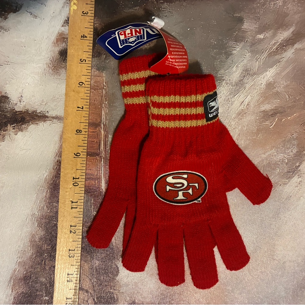NFL Wells 49er Mens Large Gloves